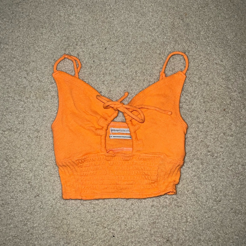 Bright Orange Urban Outfitters Crop Tank